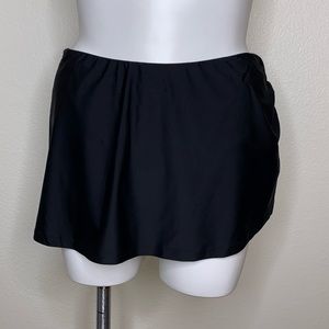 Hula Moon black swim skirt bottoms 3X